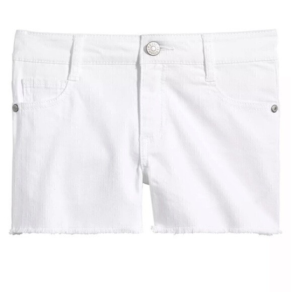Epic Threads Big Girl's Frayed Hem Denim Shorts White Size 7 - Picture 6 of 8